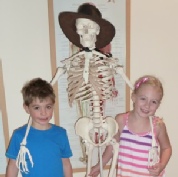 young patients meeting Mr Bones